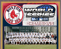 2004 Boston Red Sox Healy championship plaque