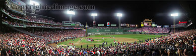 2007 American League Championship Series Celebration - Fenway Park panorama by Rob Arra