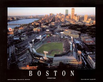 Fenway Park Boston aerial poster