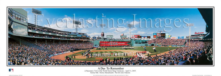 Fenway Park Panorama of 2004 World Series Ring Ceremony