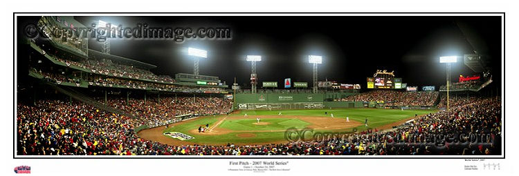 2007 World Series First Pitch at Fenway Park - Rob Arra Panorama