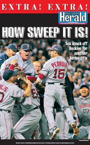 How Sweep It Is Boston Herald poster