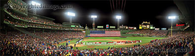 Fenway Park panorama - 2007 World Series Opening Ceremonies by Rob Arra