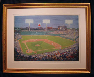 Fenway Park painting with frame