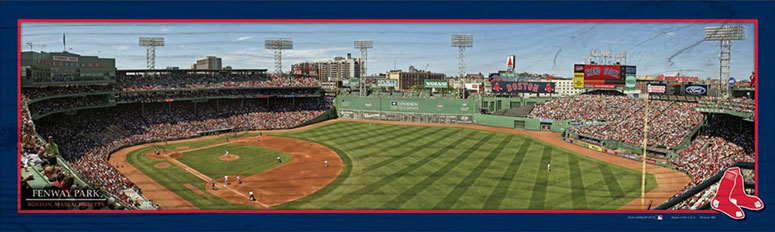 Fenway Park panorama wood sign