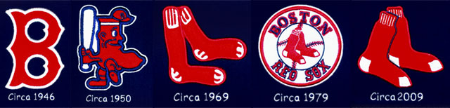 Red Sox logos on the heritage banner