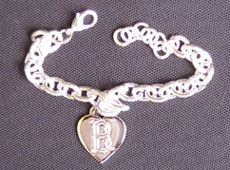 Red Sox heart tag bracelet