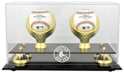 Red Sox two baseball acrylic display case