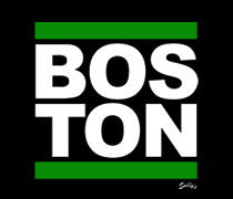 Boston with green bars shirt