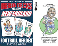 New England Football Heroes Poker Cards