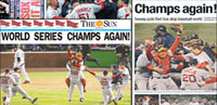 2007 Red Sox Front Pages collage