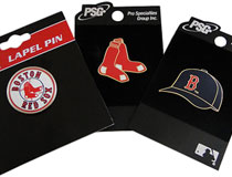 Red Sox hat and logo pins