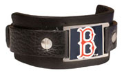 Red Sox leather cuff bracelet